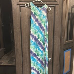 Simply Vera Vera Wang Tie-Dye Dress in Blue and Green